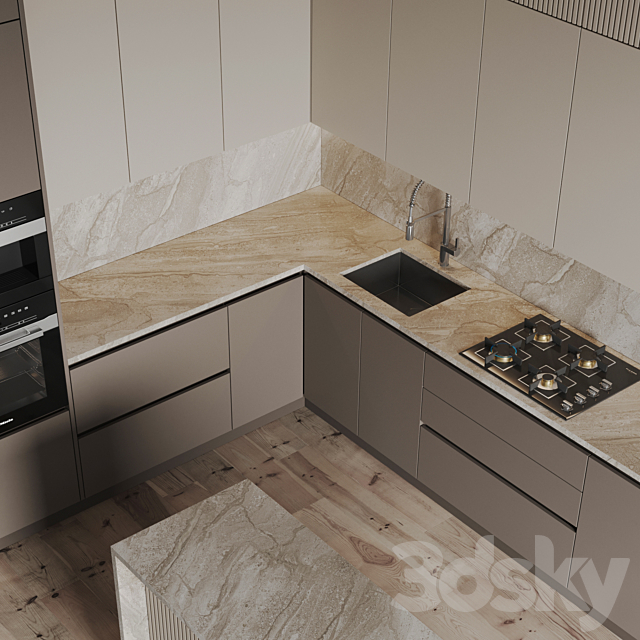 kitchen 0233 3ds Max - thumbnail 3