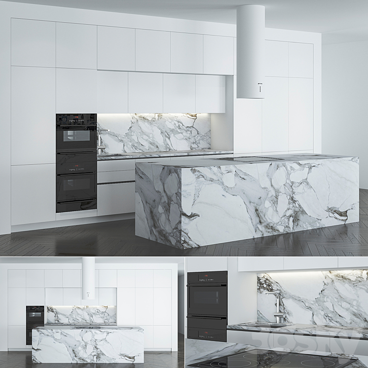 Kitchen 024 540x300H 3DS Max - thumbnail 1