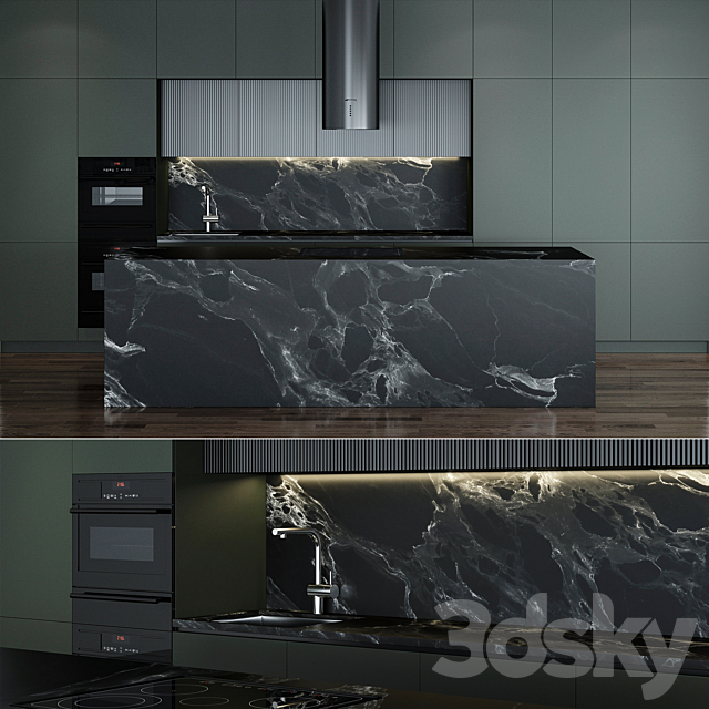 Kitchen 025 540x300H 3DS Max Model - thumbnail 3