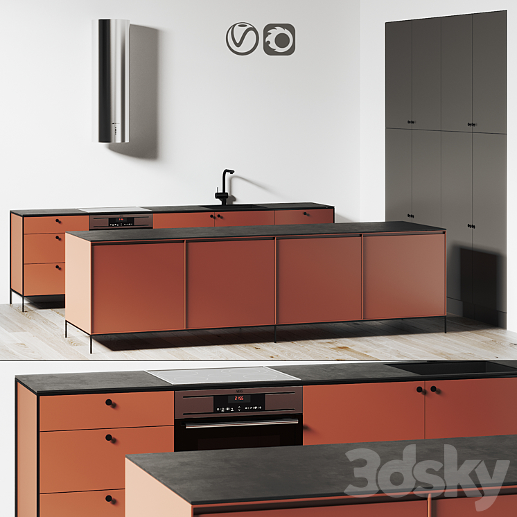 Kitchen 027 300x265H 3DS Max - thumbnail 1