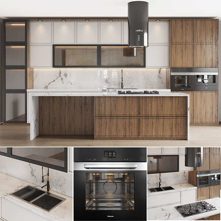 Kitchen 036 3DS Max Model - thumbnail 3