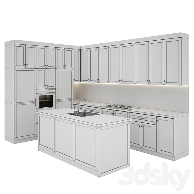 kitchen 036 3DS Max Model - thumbnail 5