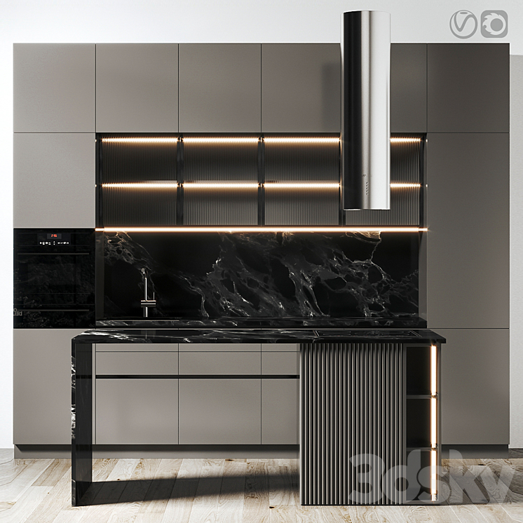 Kitchen 047 360x270H 3DS Max - thumbnail 1