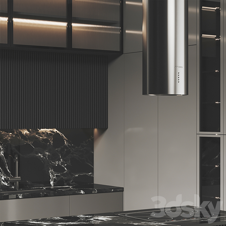 Kitchen 052 400x320x290H 3DS Max - thumbnail 2