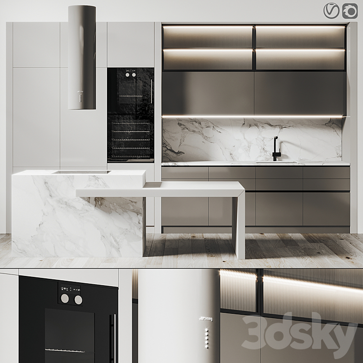 Kitchen 055 450x270H 3DS Max - thumbnail 1