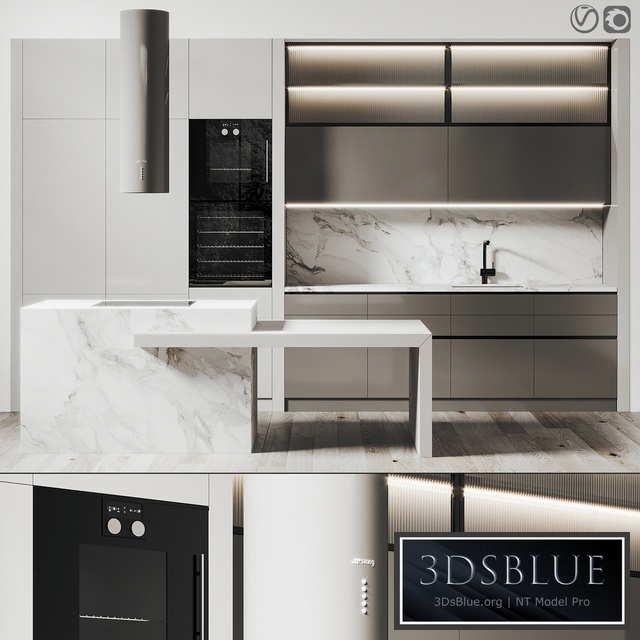 Kitchen 055 450x270H 3DS Max - thumbnail 3