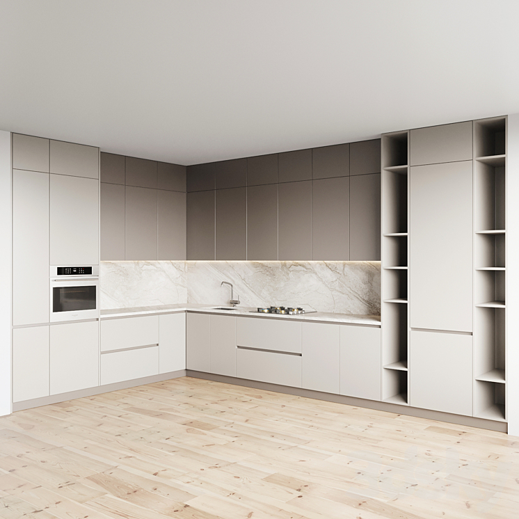 kitchen 061 3DS Max - thumbnail 2