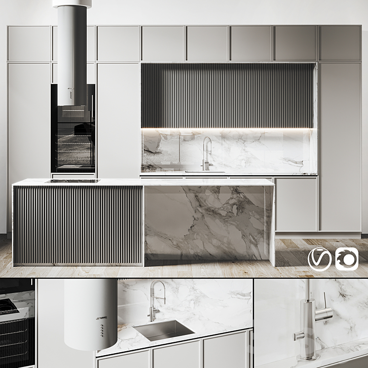 Kitchen 067 480x290H 3DS Max - thumbnail 1