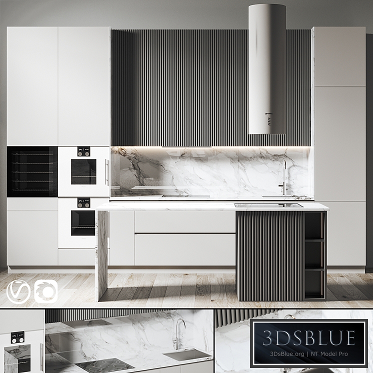 Kitchen 070 420x290H 3DS Max - thumbnail 3