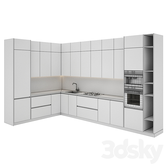 kitchen 072 3DS Max Model - thumbnail 5