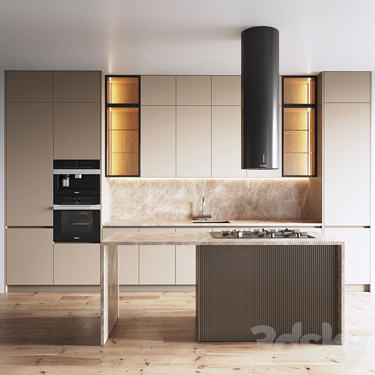 kitchen 077 3DS Max Model - thumbnail 1