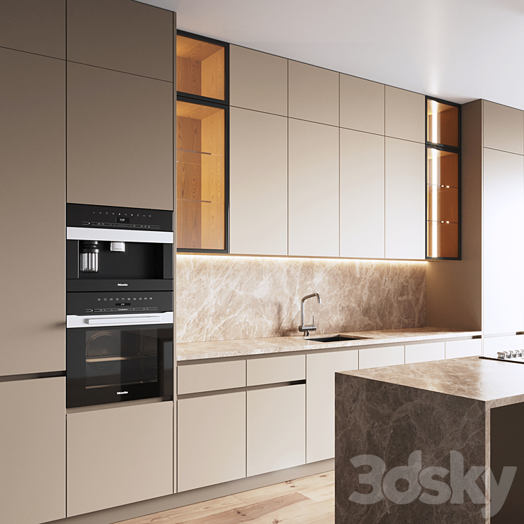 kitchen 077 3DS Max Model - thumbnail 2