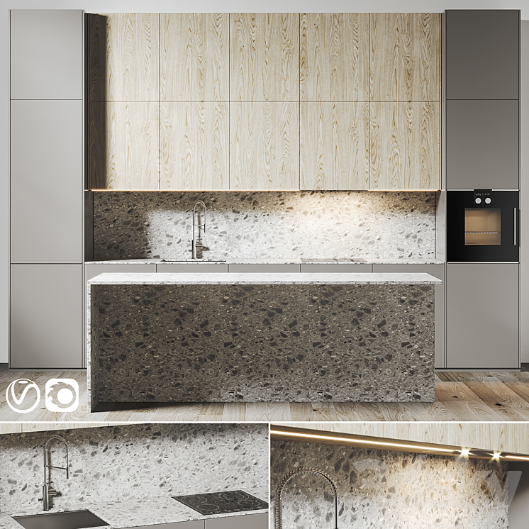 Kitchen 077 430x300H 3DS Max - thumbnail 1