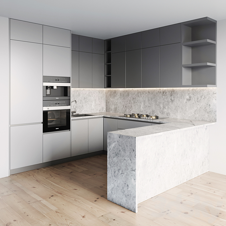 kitchen 079 3DS Max - thumbnail 1