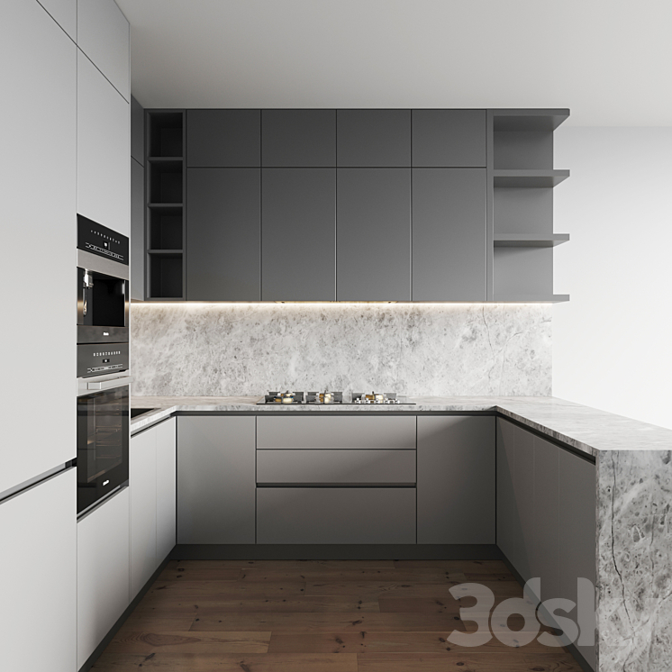 kitchen 079 3DS Max - thumbnail 2