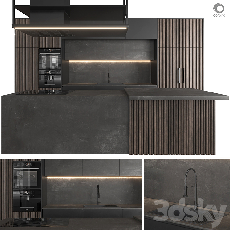 Kitchen 09 3DS Max Model - thumbnail 1