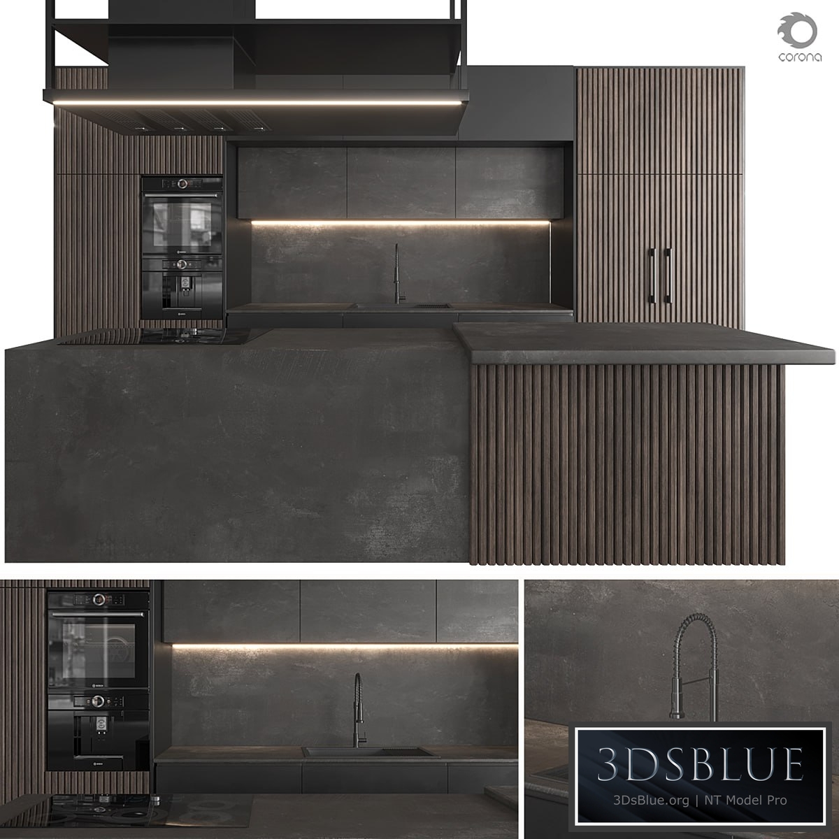 Kitchen 09 3DS Max - thumbnail 3