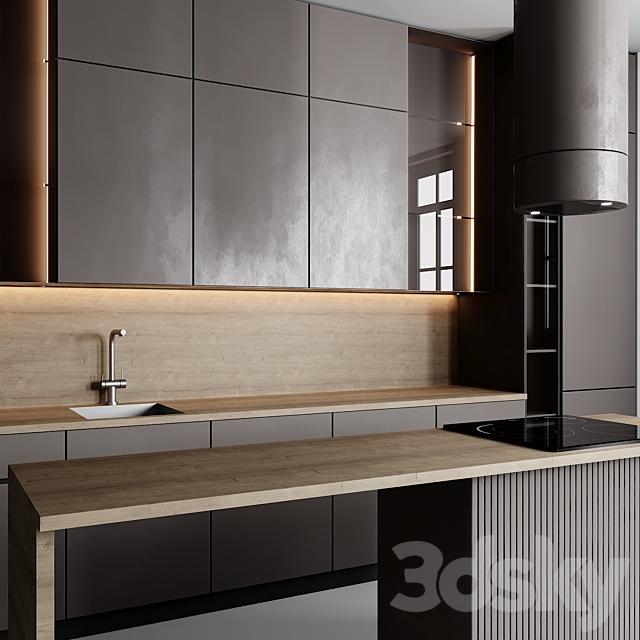 kitchen 100 3DS Max Model - thumbnail 2