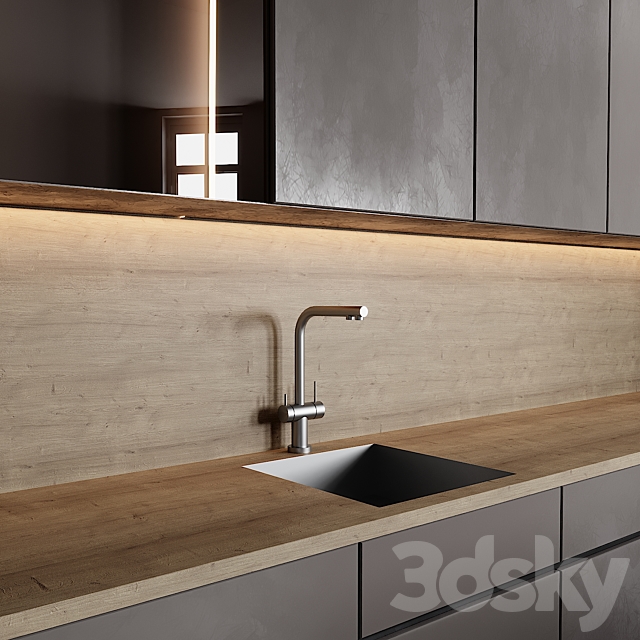 kitchen 100 3DS Max Model - thumbnail 3