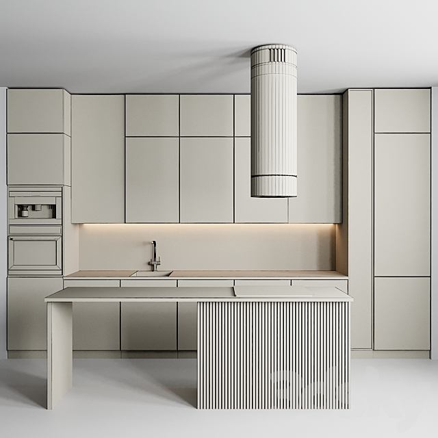 kitchen 100 3DS Max Model - thumbnail 4