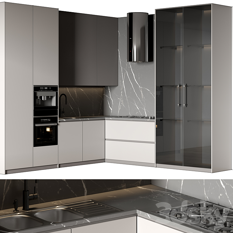 kitchen 11 3DS Max Model - thumbnail 1