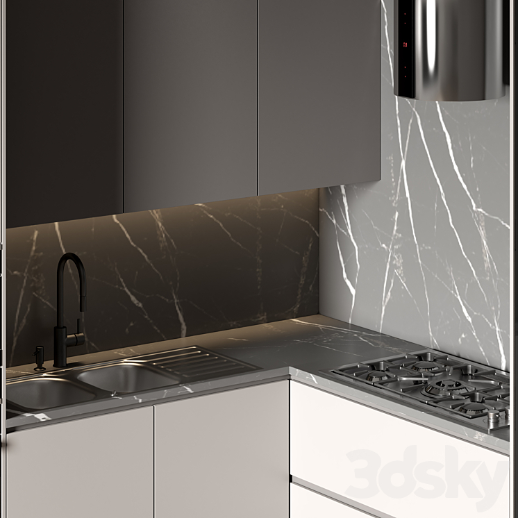 kitchen 11 3DS Max Model - thumbnail 2