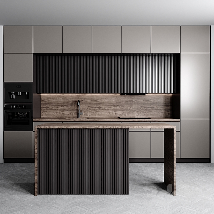 kitchen 115 3DS Max Model - thumbnail 1