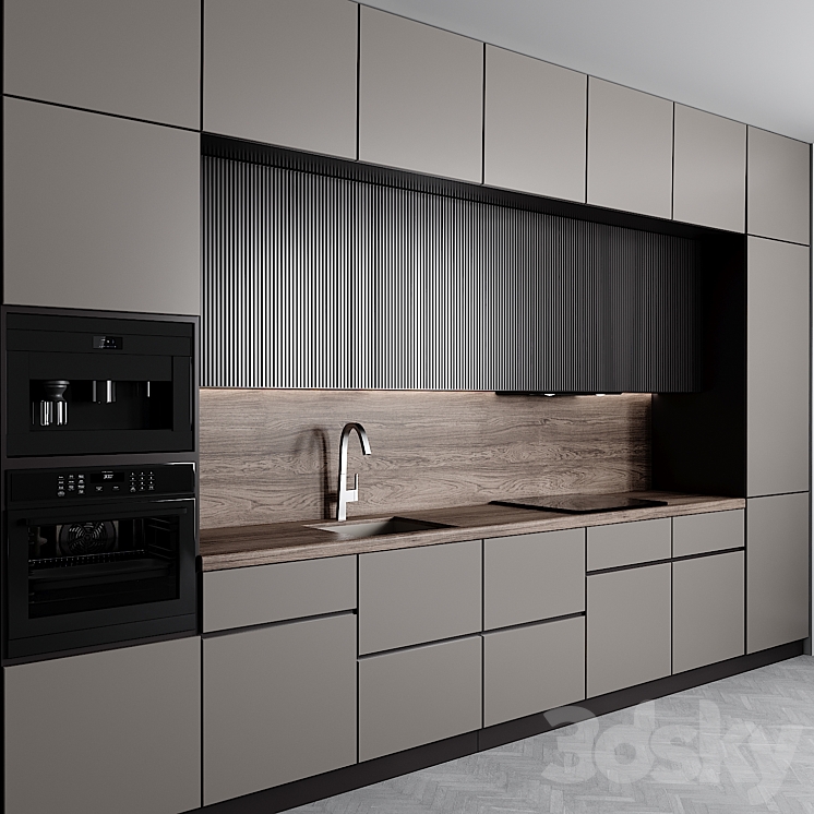 kitchen 115 3DS Max Model - thumbnail 2