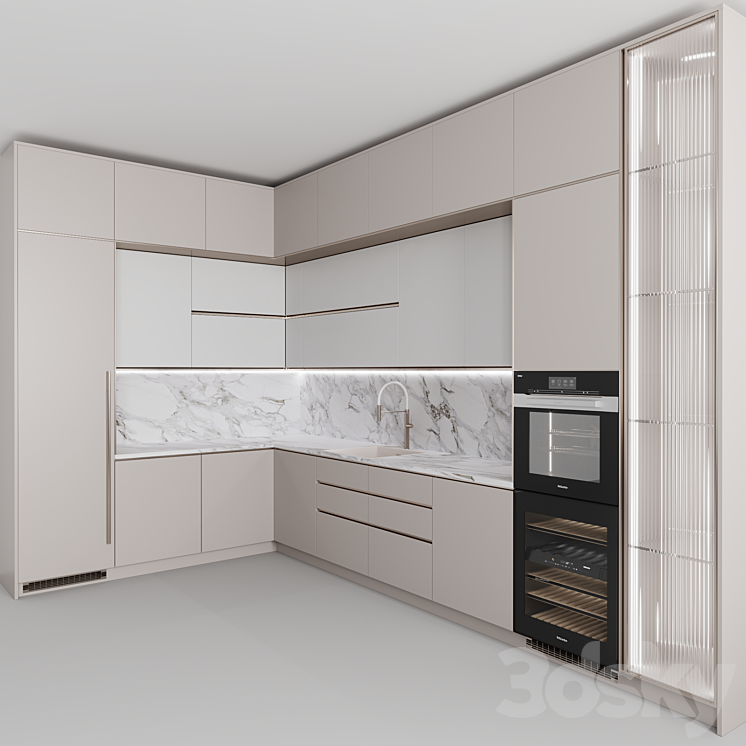 “Kitchen ?118 “”White Marble””” 3DS Max - thumbnail 2