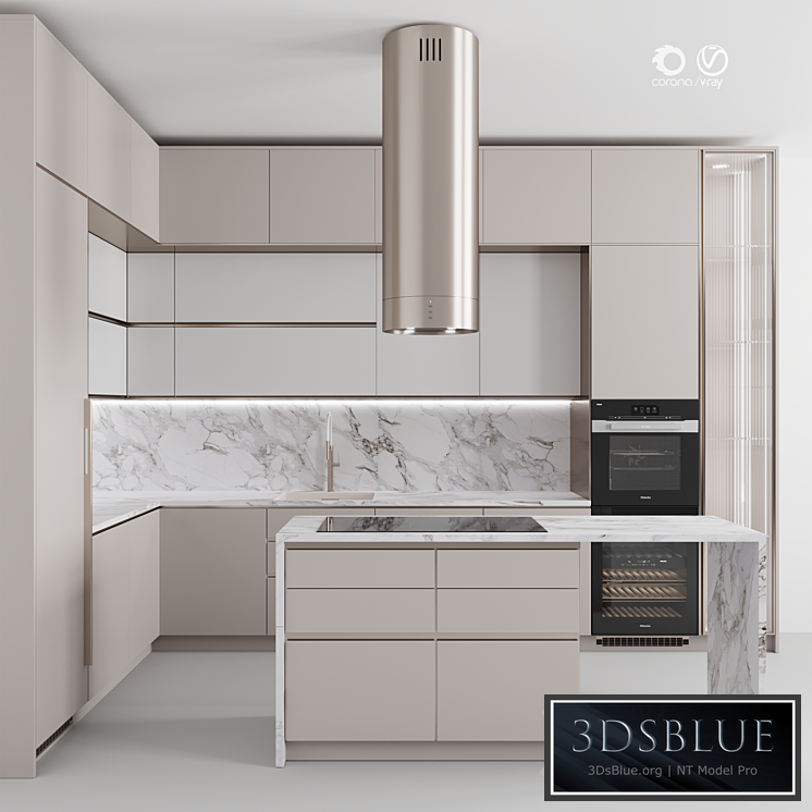 “Kitchen ?118 “”White Marble””” 3DS Max - thumbnail 3