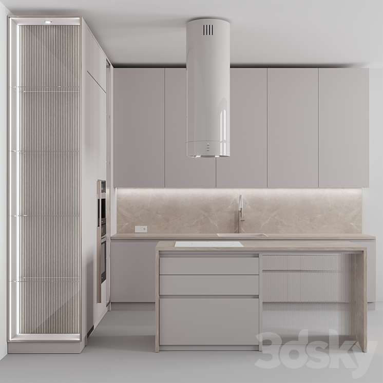 “Kitchen ?120 “”Soft Beige””” 3DS Max - thumbnail 1