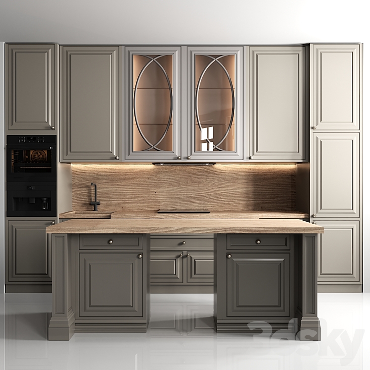 kitchen 121 3DS Max Model - thumbnail 1