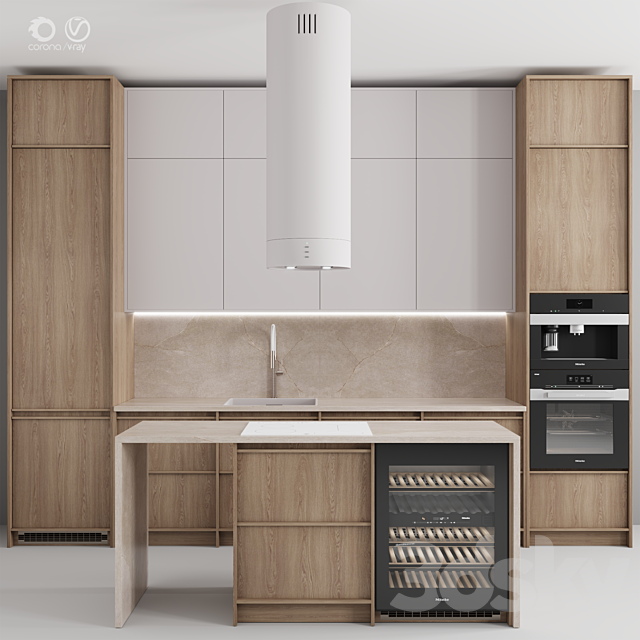 Kitchen ?121 “Wood and Sand” 3DSMax File - thumbnail 5