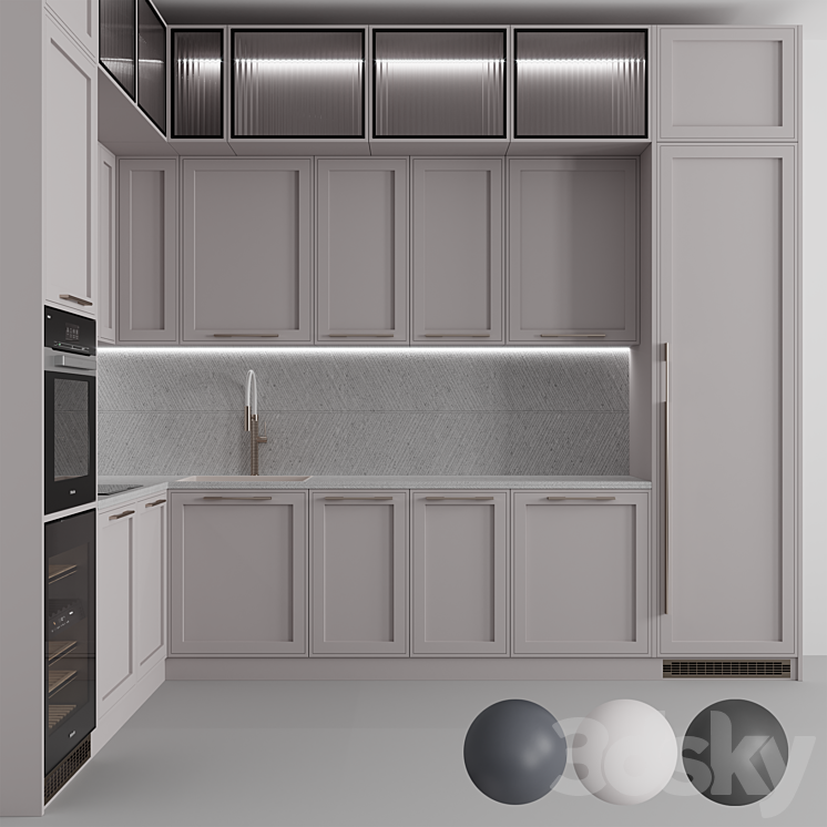 “Kitchen ?122 “”Tricolor””” 3DS Max - thumbnail 1