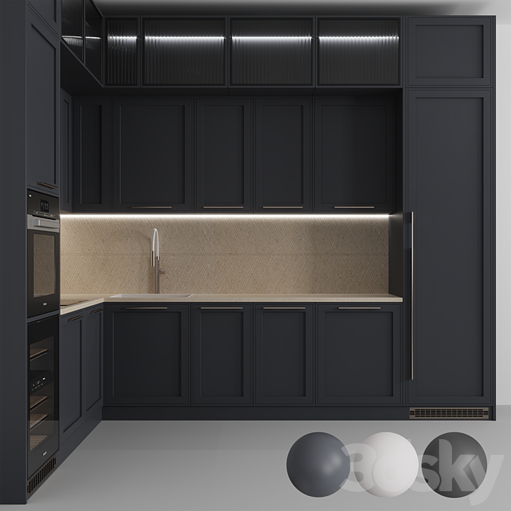 “Kitchen ?122 “”Tricolor””” 3DS Max - thumbnail 2