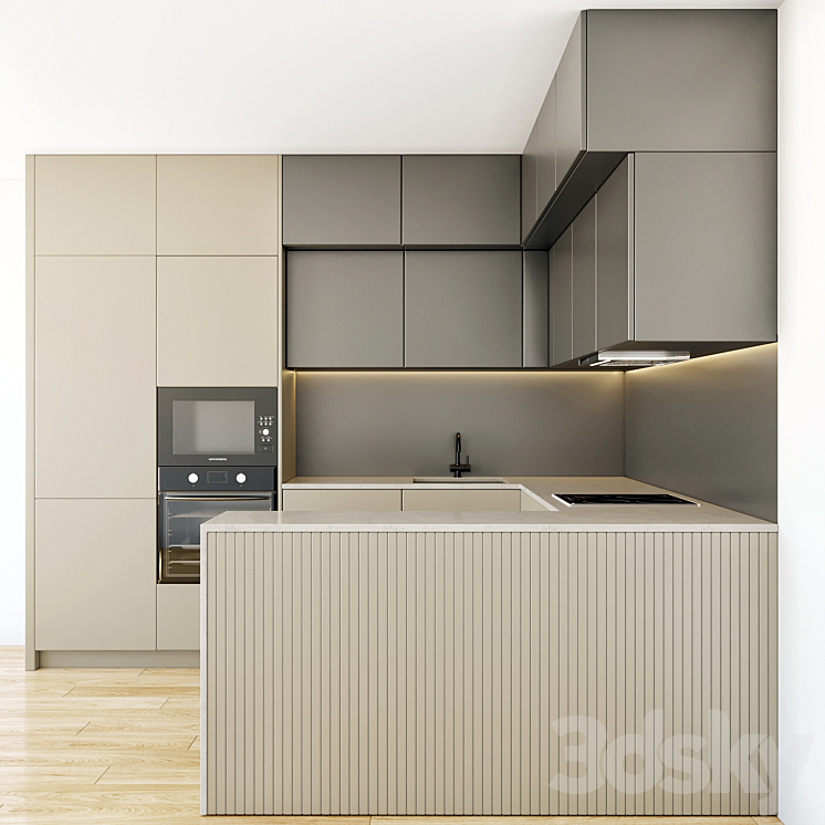 kitchen 14 3DS Max - thumbnail 2