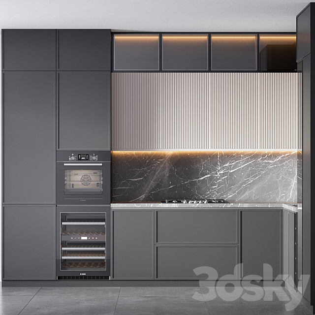 kitchen 15 3DS Max Model - thumbnail 2