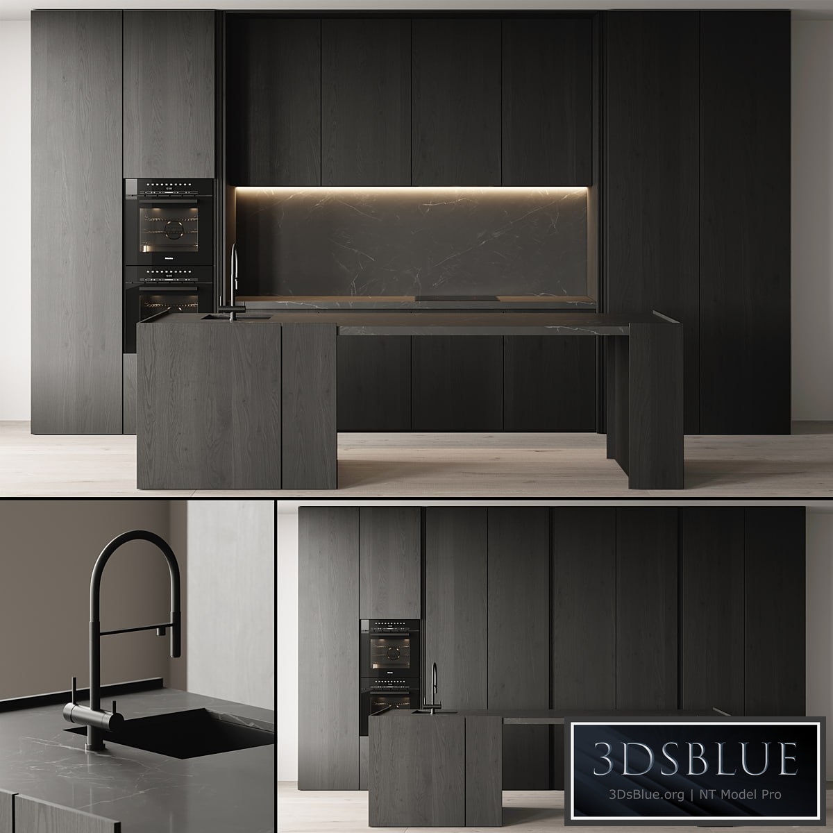 kitchen 16 3DS Max - thumbnail 3