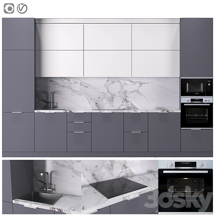 Kitchen 17 3DS Max - thumbnail 1