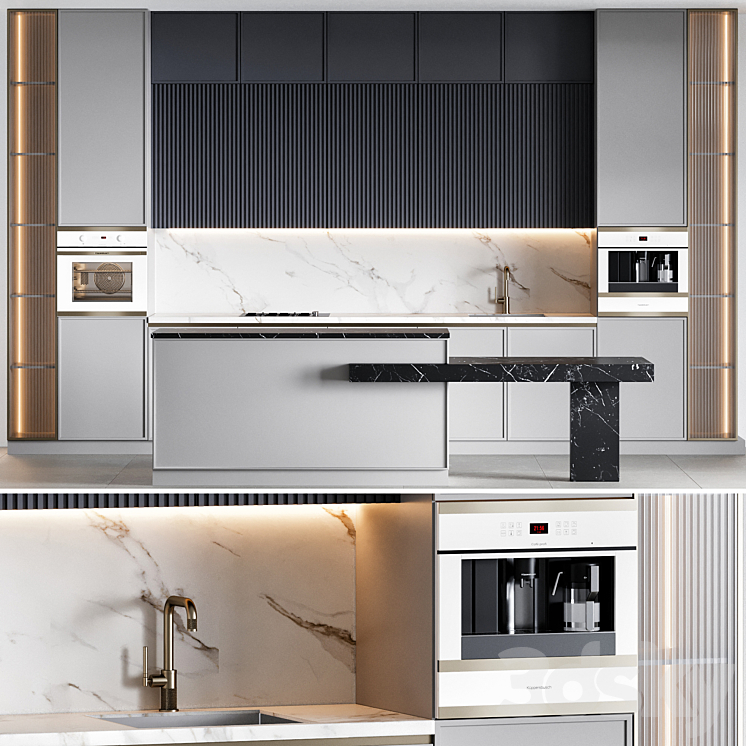 kitchen 21 3DS Max Model - thumbnail 1