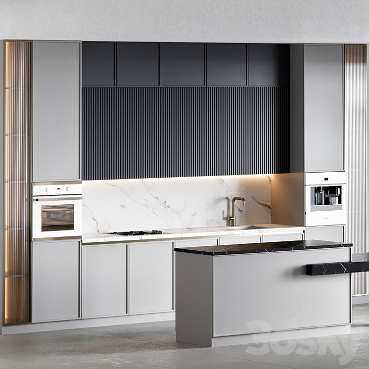 kitchen 21 3DS Max Model - thumbnail 2