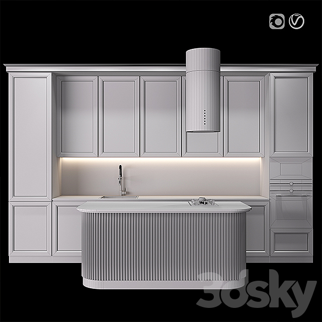 Kitchen 3 3DSMax File - thumbnail 4