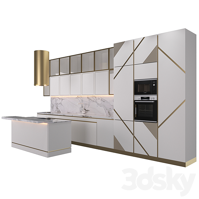 Kitchen 30 3DS Max Model - thumbnail 3