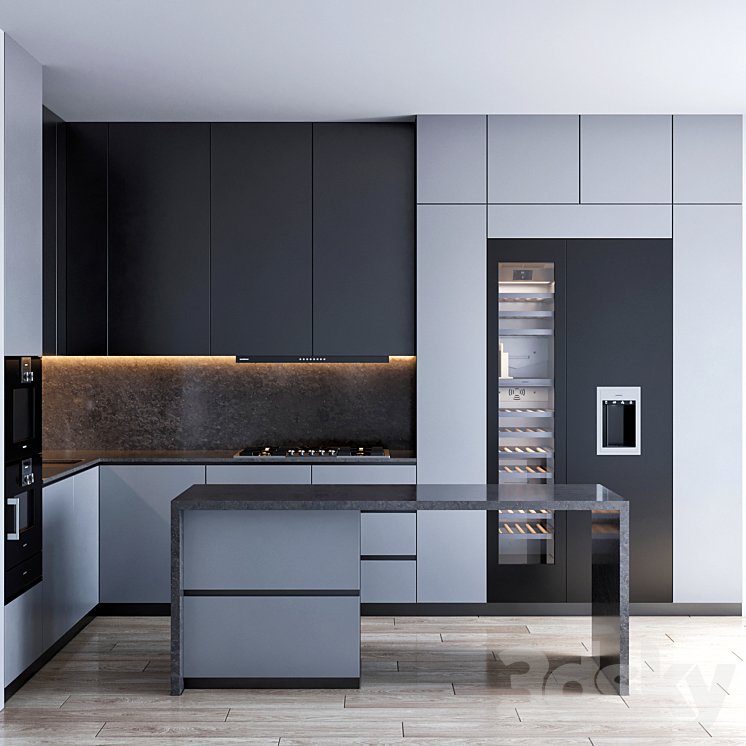 kitchen 36 3DS Max - thumbnail 1