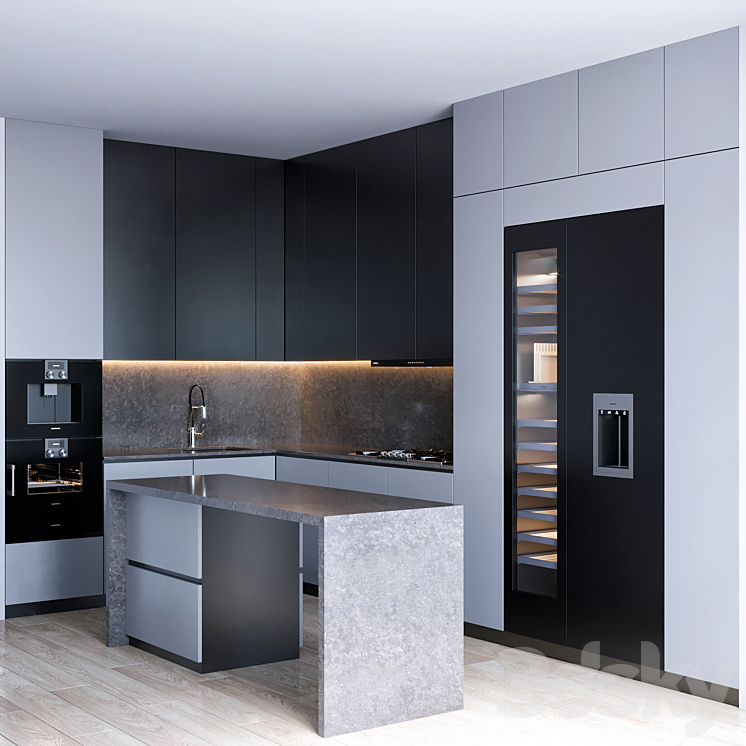 kitchen 36 3DS Max - thumbnail 2