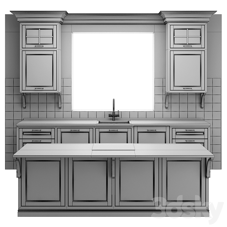 Kitchen 3DS Max - thumbnail 2