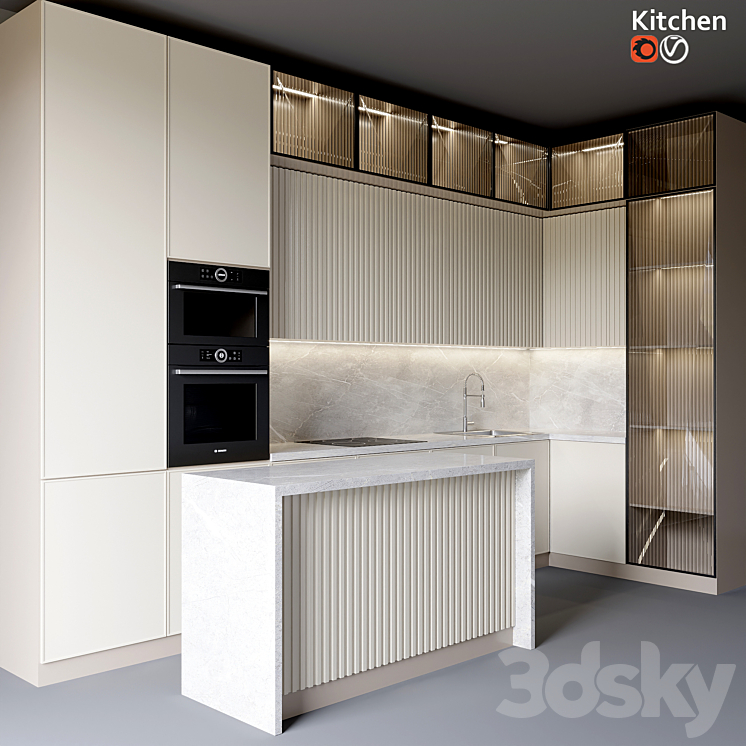 Kitchen 3DS Max - thumbnail 2