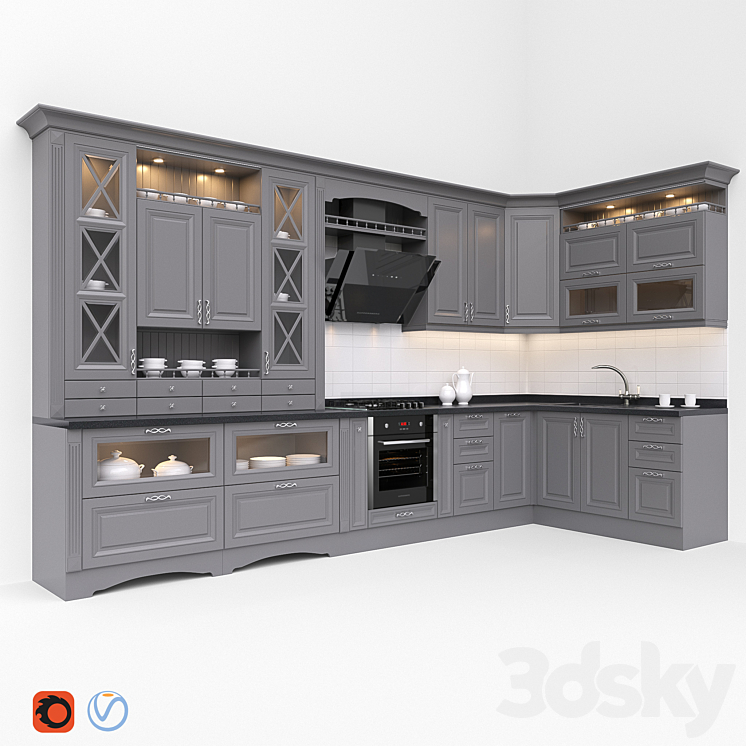 Kitchen 3DS Max - thumbnail 1