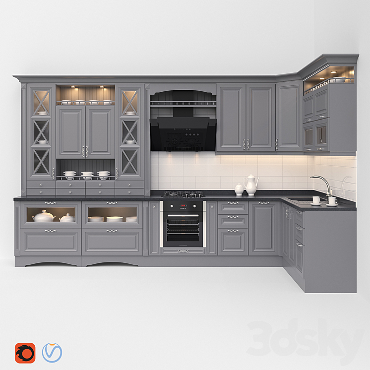 Kitchen 3DS Max - thumbnail 2