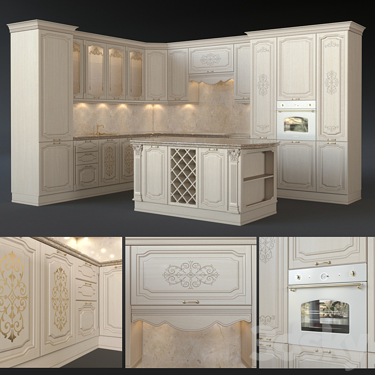 Kitchen 3DS Max - thumbnail 1